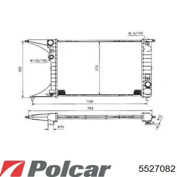 Радіатор 5527082 Polcar