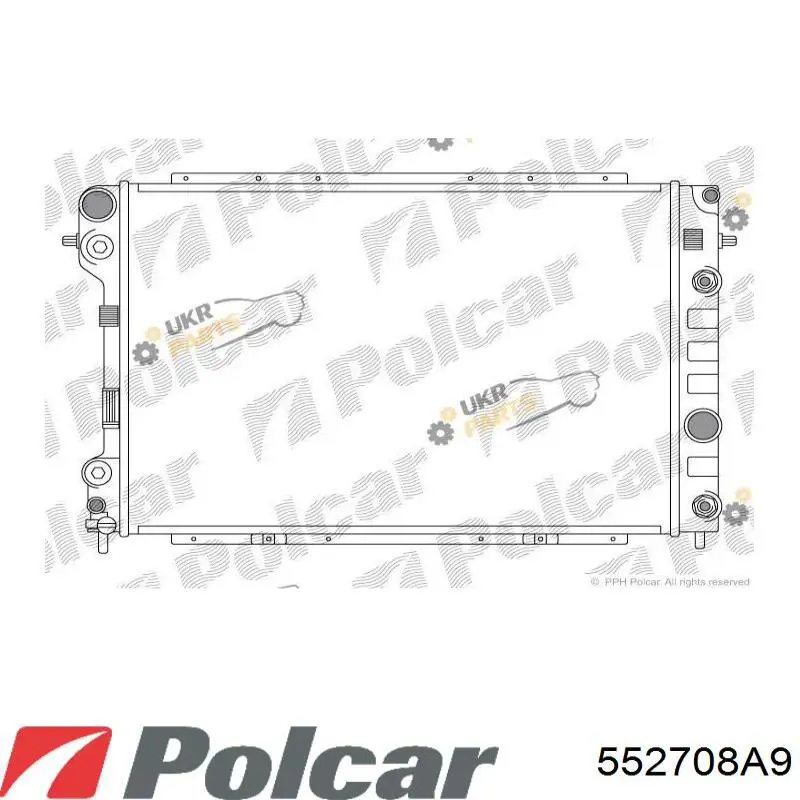 Радіатор охолодження двигуна 552708A9 Polcar