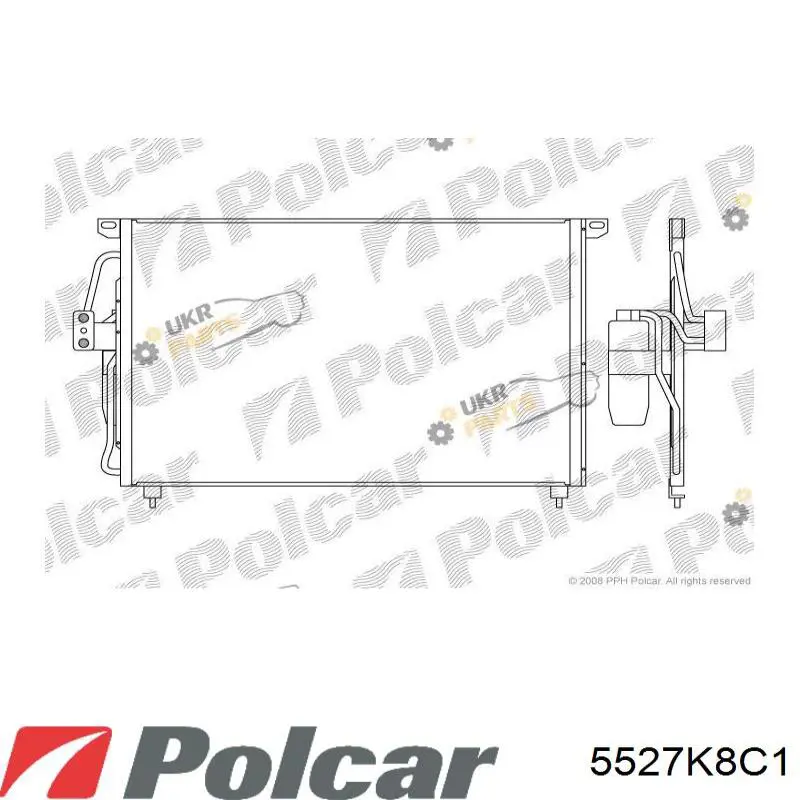 Радіатор кондиціонера 5527K8C1 Polcar