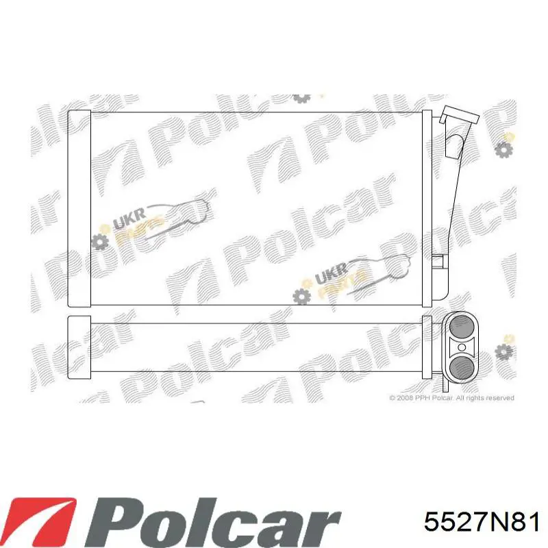 Радіатор пічки 5527N81 Polcar