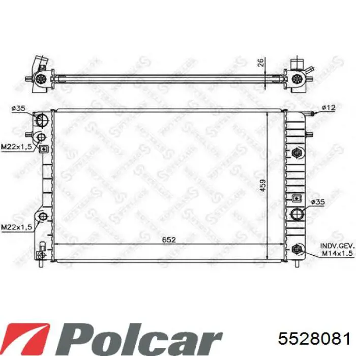 Радіатор 5528081 Polcar