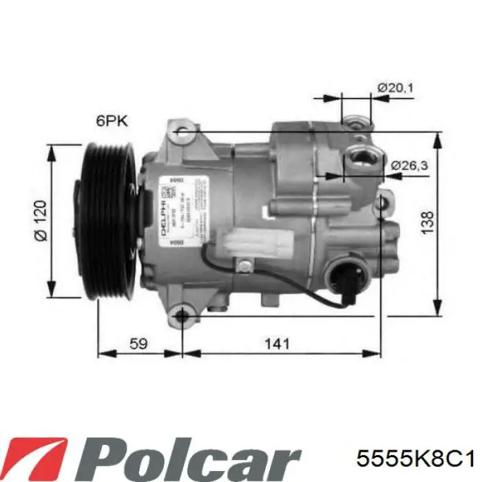 5555K8C1 Polcar радіатор кондиціонера