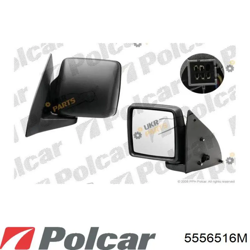 Ліве бічне дзеркало Polcar 5556516M ціна, від 47.30 USD