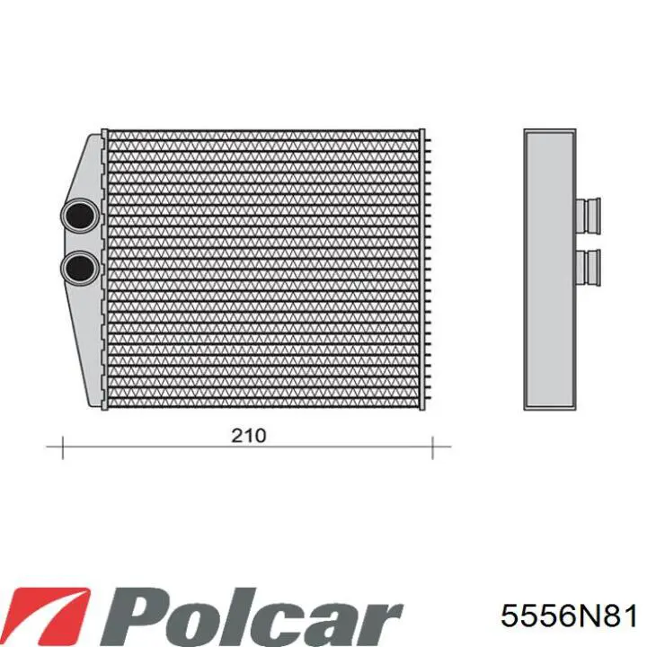 Радіатор пічки (обігрівача) Polcar 5556N81 ціна, від 25.73 USD