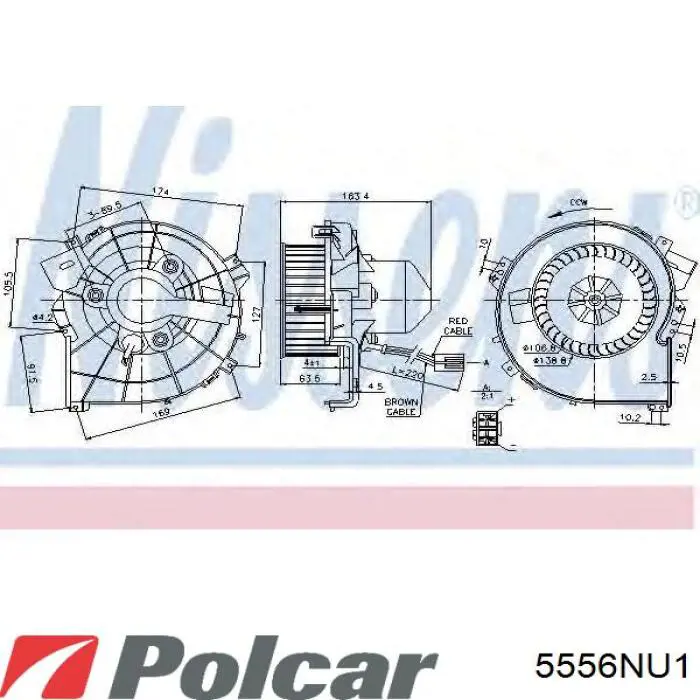 5556NU1 Polcar двигун вентилятора пічки (обігрівача салону)