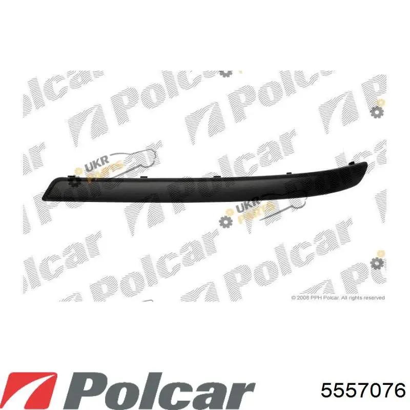 5557076 Polcar Накладка бампера переднього, права