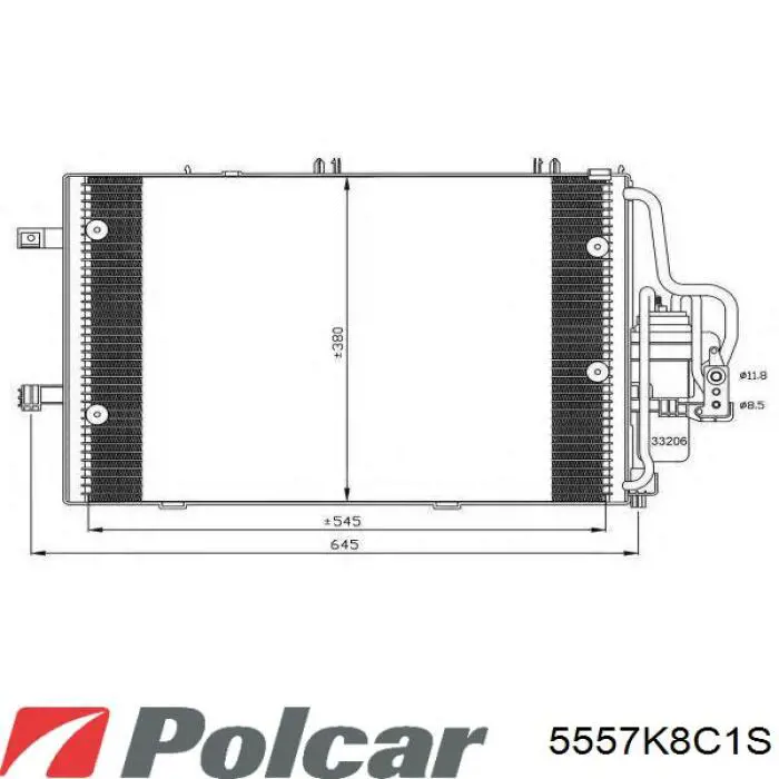 5557K8C1S Polcar радіатор кондиціонера