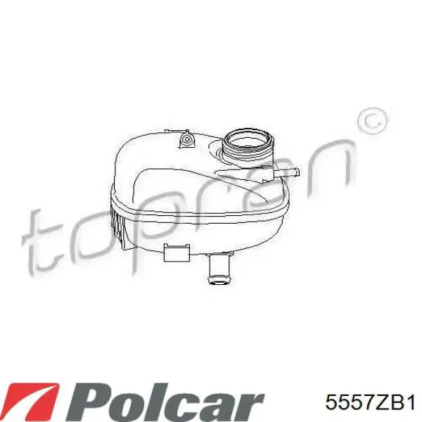 Бачок системи охолодження двигуна розширювальний Polcar 5557ZB1 ціна, від 11.82 USD