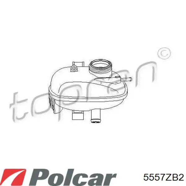 Бачок системи охолодження двигуна розширювальний Polcar 5557ZB2 ціна, від 12.33 USD