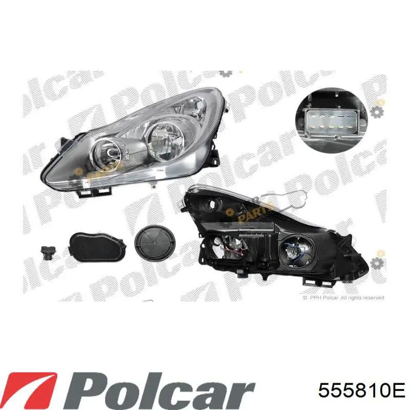 Фара права 555810E Polcar