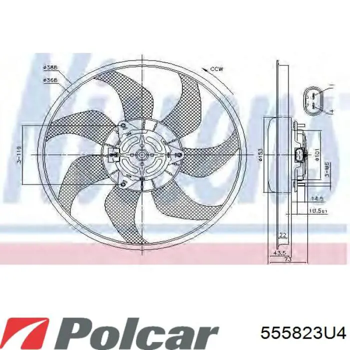 Накладка лівого бокового дзеркала Polcar 555823U4 ціна, від 6.18 USD