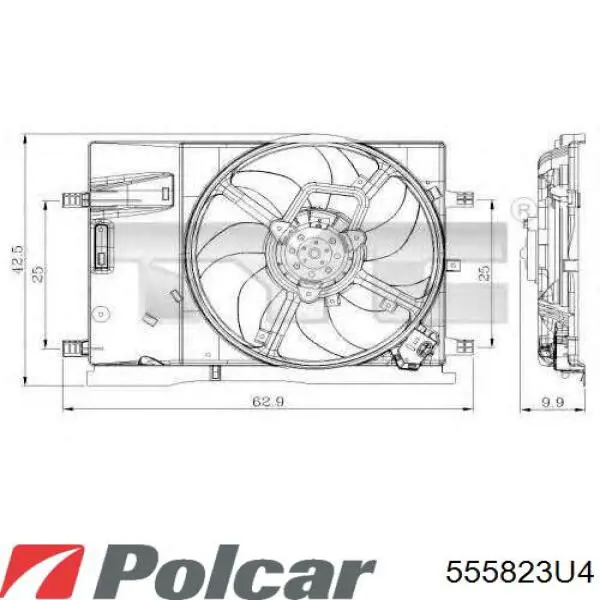 Купити 555823U4 Polcar Накладка/кришка дзеркала заднього виду, ліва