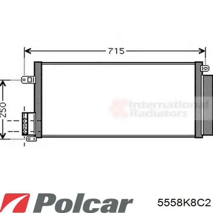 Купити 5558K8C2 Polcar Радіатор системи охолодження кондиціонера