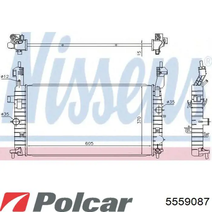 5559087 Polcar радіатор охолодження двигуна