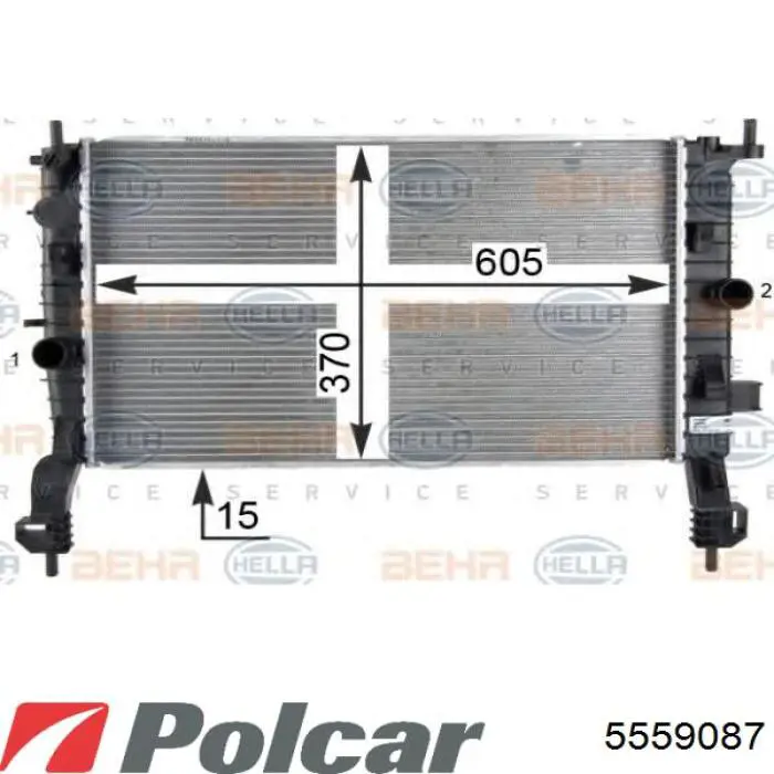 Радіатор 5559087 Polcar
