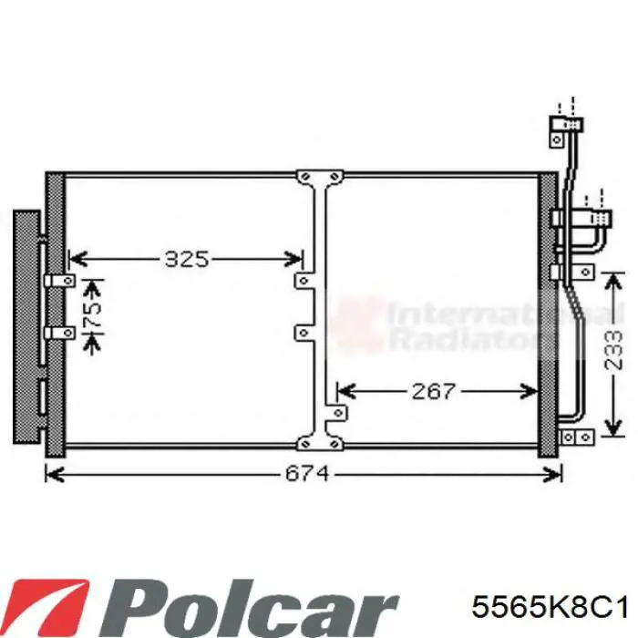 5565K8C1 Polcar радіатор кондиціонера