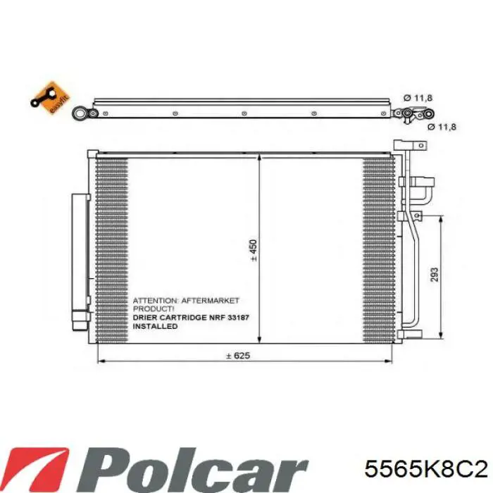 5565K8C2 Polcar радіатор кондиціонера