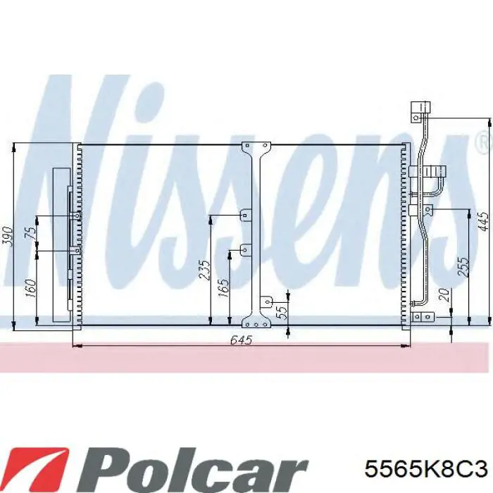 5565K8C3 Polcar радіатор кондиціонера