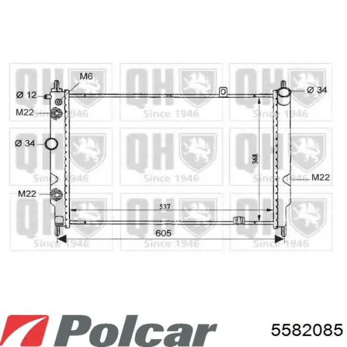 Купити 5582085 Polcar Радіатор двигуна