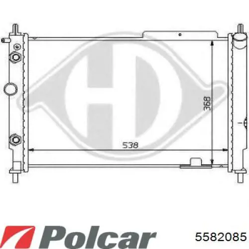 Радіатор основний Polcar 5582085 ціна, від 108.97 USD