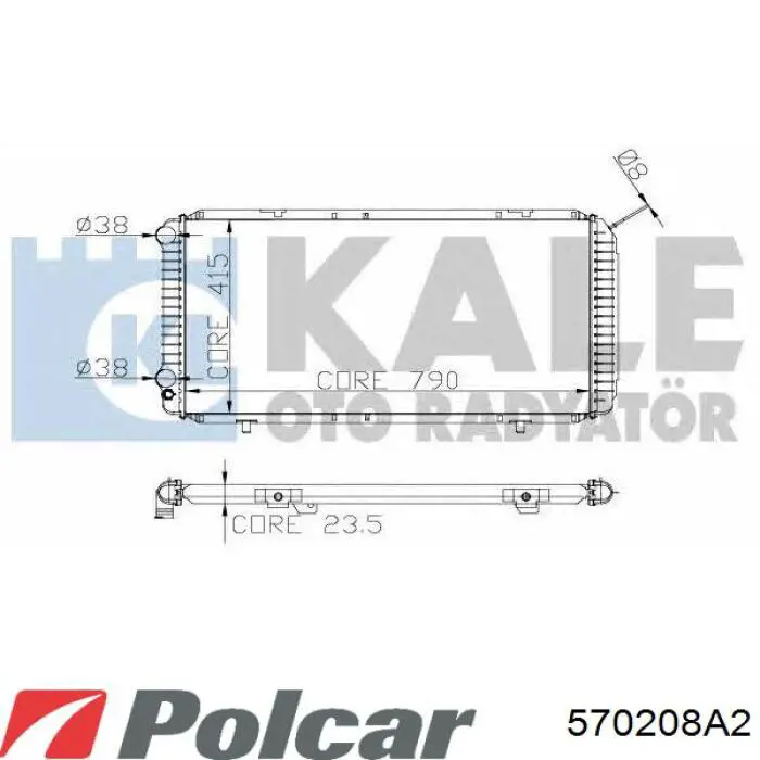 Радіатор 570208A2 Polcar