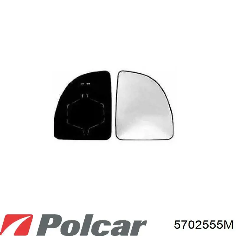 5702555M Polcar Дзеркальний елемент правий