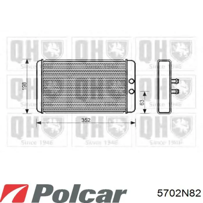 Радіатор пічки 5702N82 Polcar