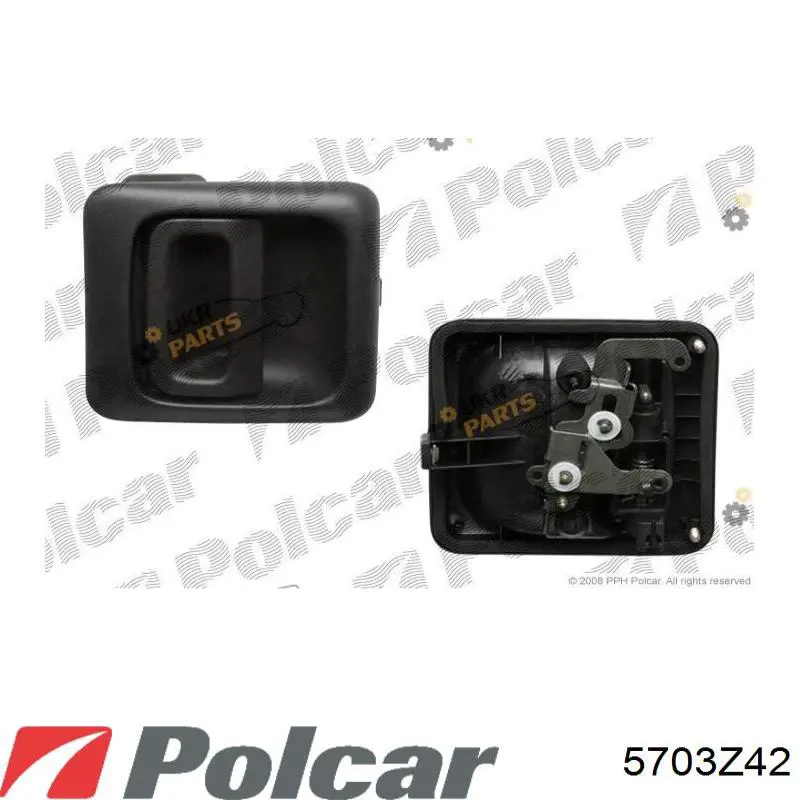 Ручка двері бічної/зсувної зовнішня права 5703Z42 Polcar
