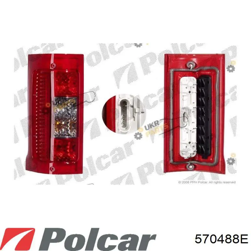 Купити 570488E Polcar Задня права фара