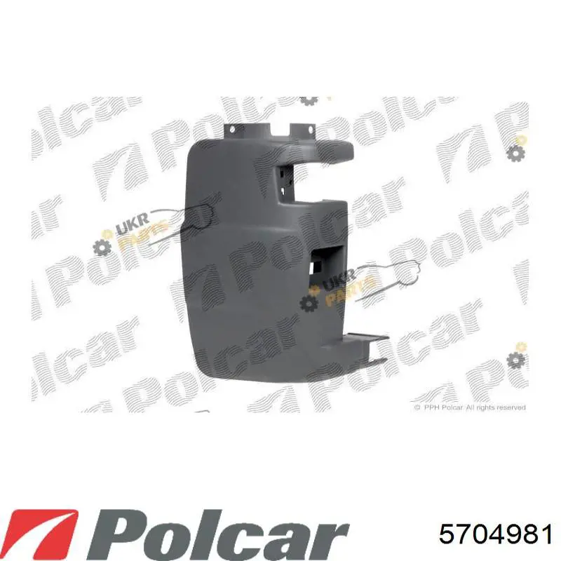 Бампер задній, права частина 5704981 Polcar