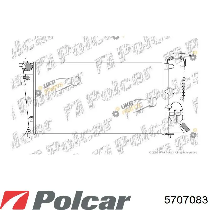 5707083 Polcar радіатор охолодження двигуна