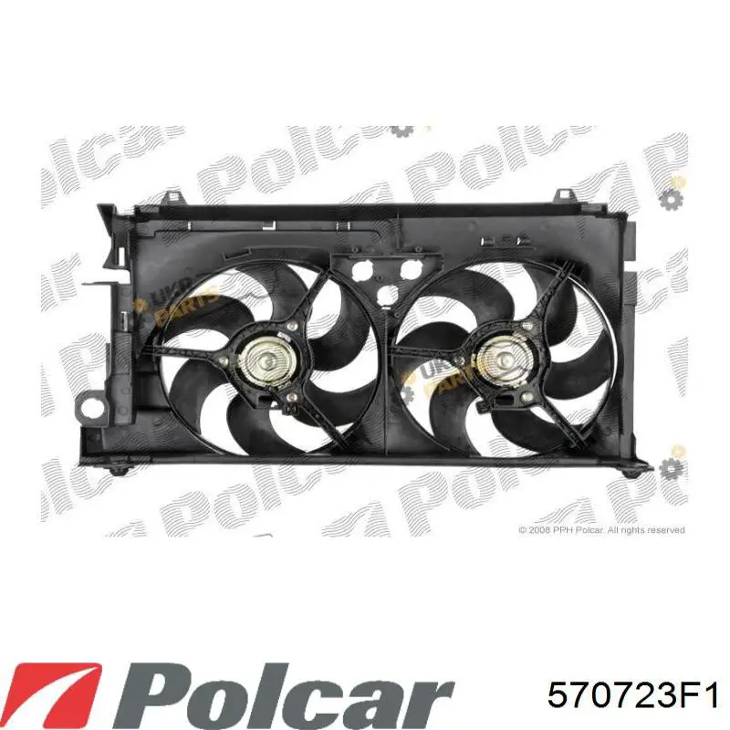 Вентилятор/крильчатка радіатора охолодження Polcar 570723F1 ціна, від 21.39 USD