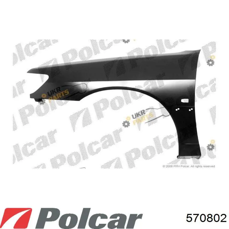 Крило переднє праве Polcar 570802 ціна, від 53.67 USD