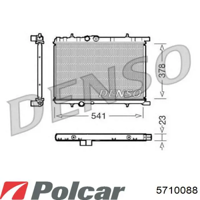 Купити 5710088 Polcar Радіатор двигуна