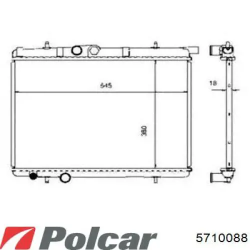 5710088 Polcar Радіатор охолодження двигуна