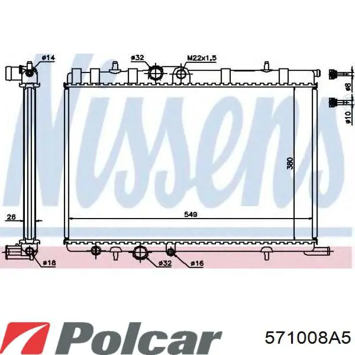 Радіатор охолодження Polcar 5710085