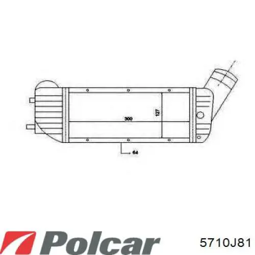 Купити 5710J81 Polcar Радіатор интеркуллера