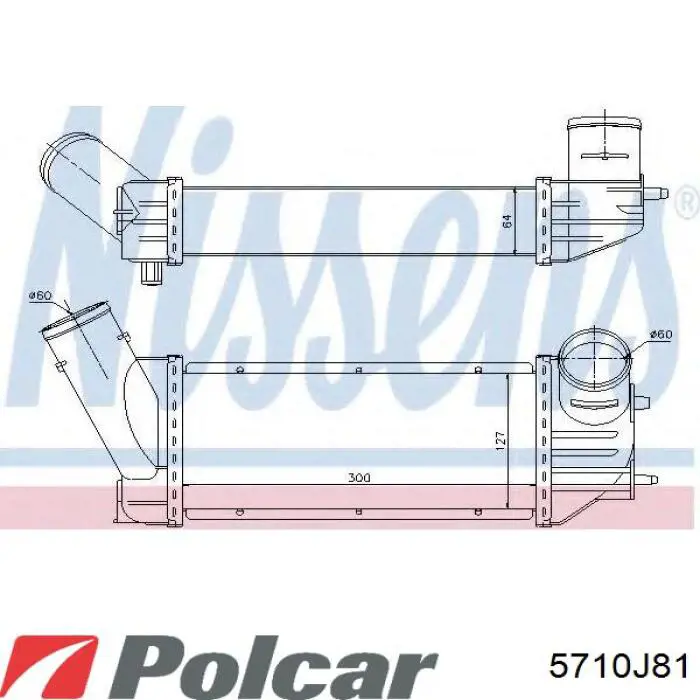 Система охолодження наддувочного повітря Polcar 5710J81 ціна, від 72.59 USD
