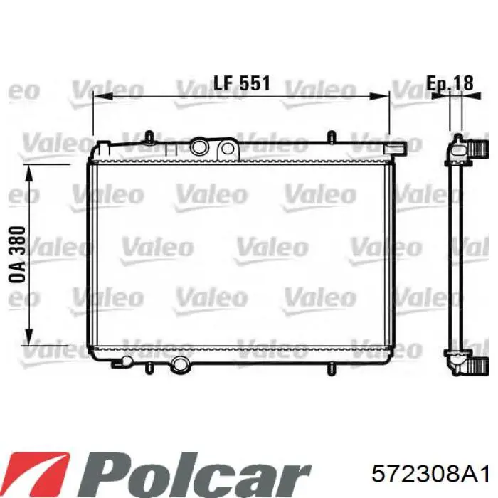 Радіатор 572308A1 Polcar