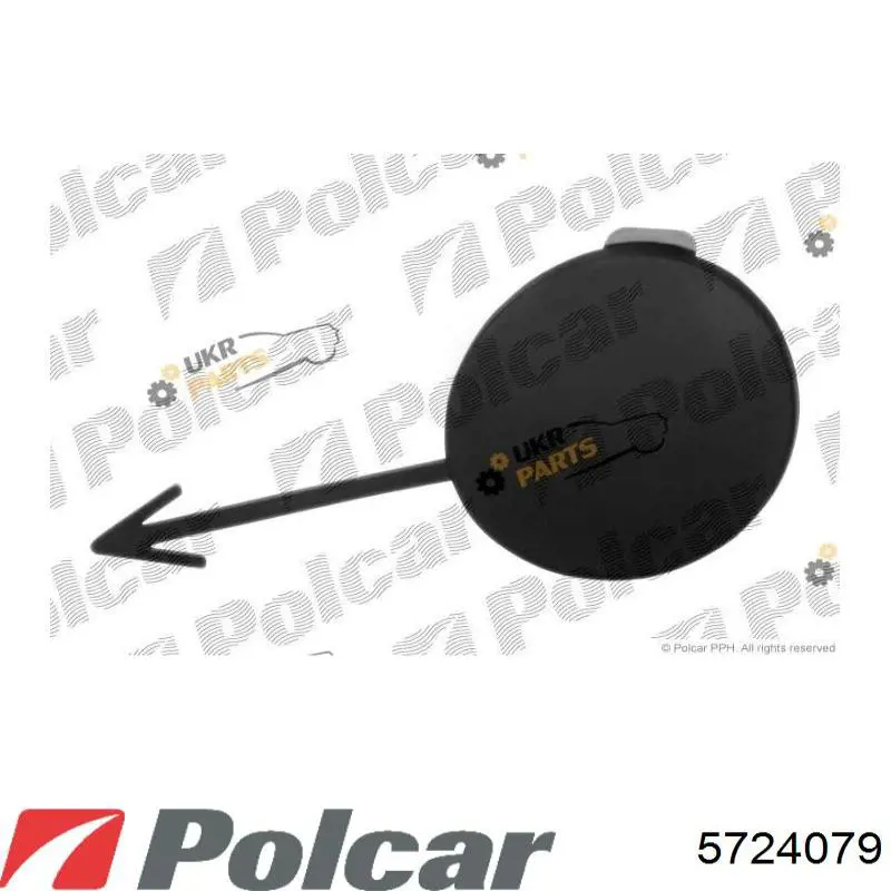 Заглушка бампера буксирувального гака, передня Polcar 5724079 ціна, від 5.46 USD