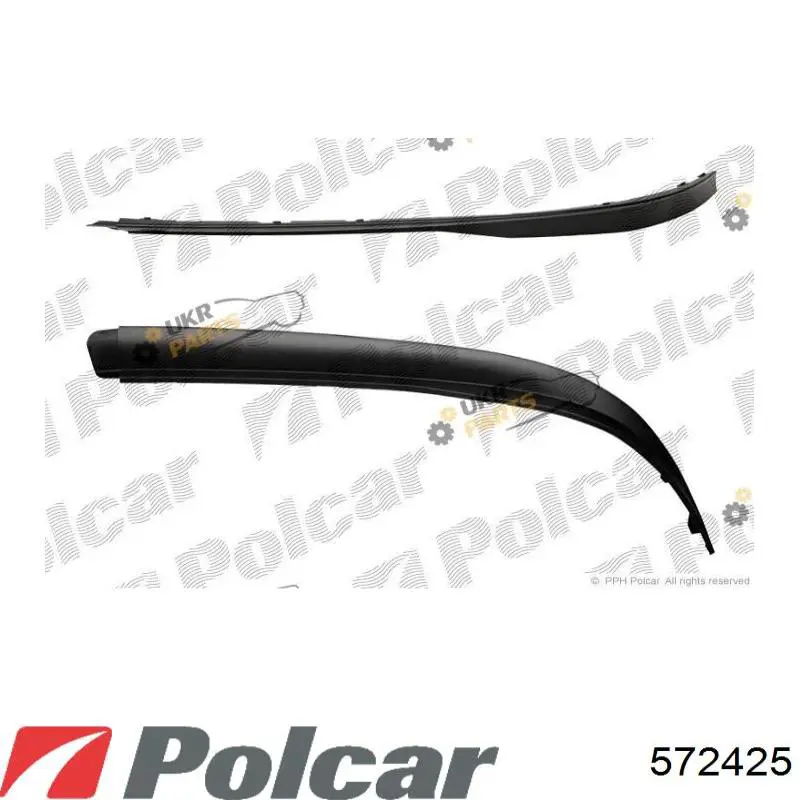 572425 Polcar Сплитер переднього бампера
