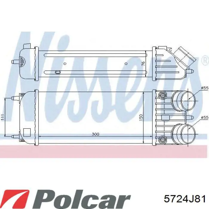 5724J81 Polcar радіатор интеркуллера