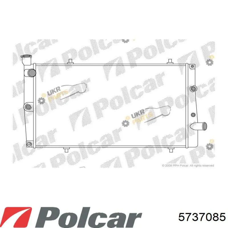 Радіатор основний Polcar 5737085 ціна, від 32.40 USD