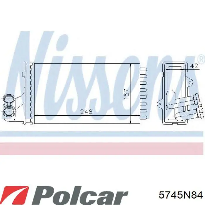 5745N84 Polcar радіатор пічки (обігрівача)