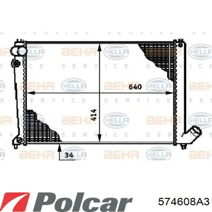 Радіатор 574608A3 Polcar