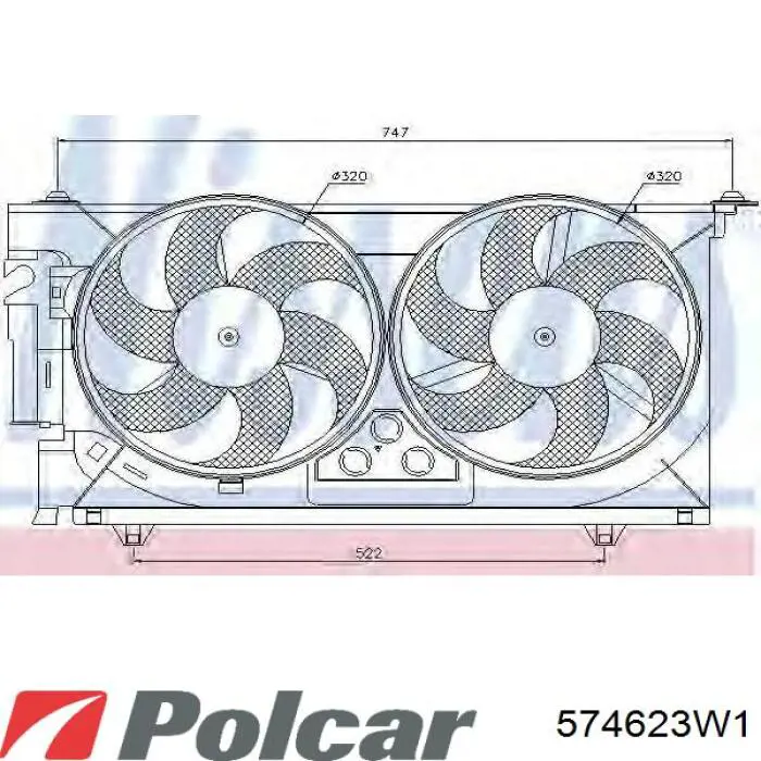 Вентилятор/крильчатка радіатора охолодження Peugeot Partner (5F) (Пежо Партнер)