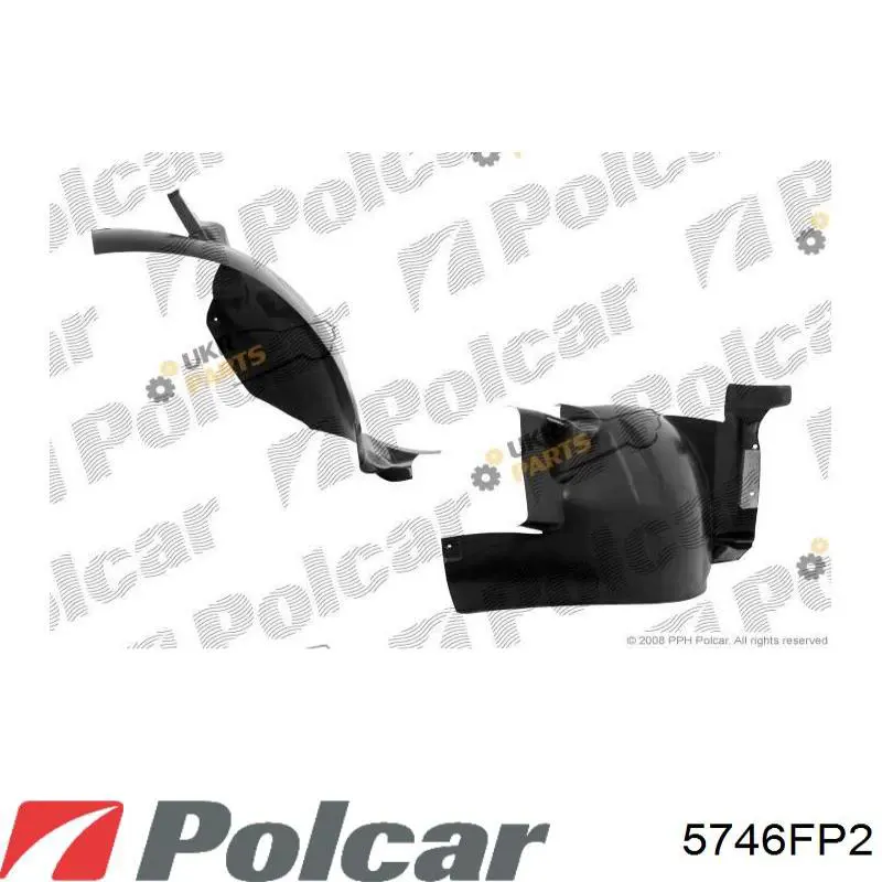 Підкрилок переднього крила, правий задній Polcar 5746FP2 ціна, від 8.96 USD