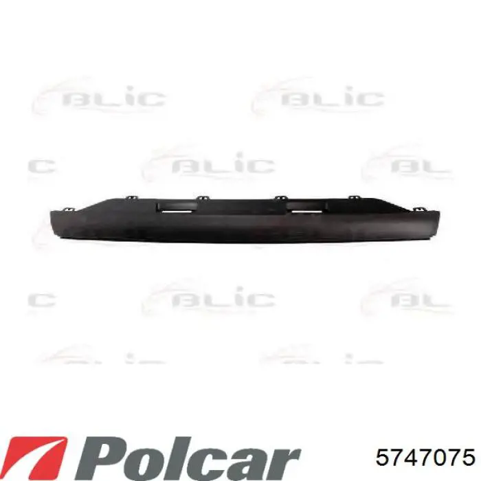 5747075 Polcar Молдинг бампера переднього, лівий
