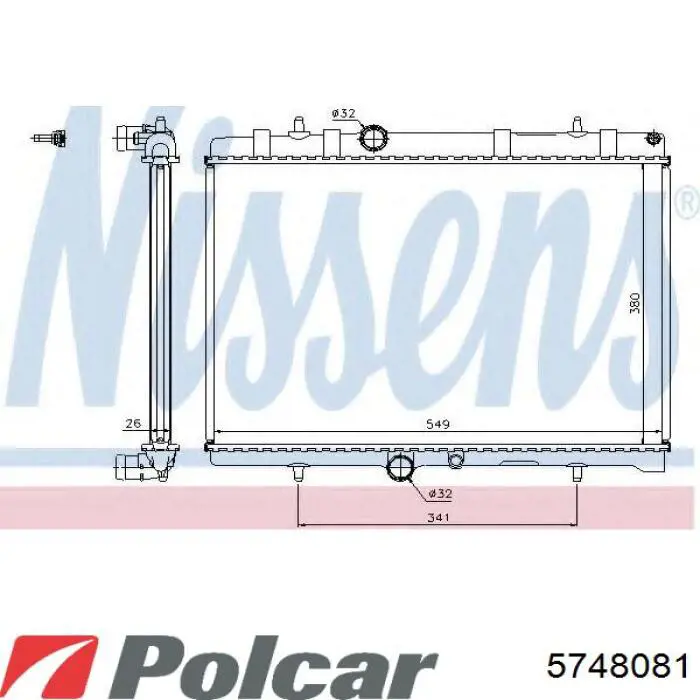 Радіатор 5748081 Polcar
