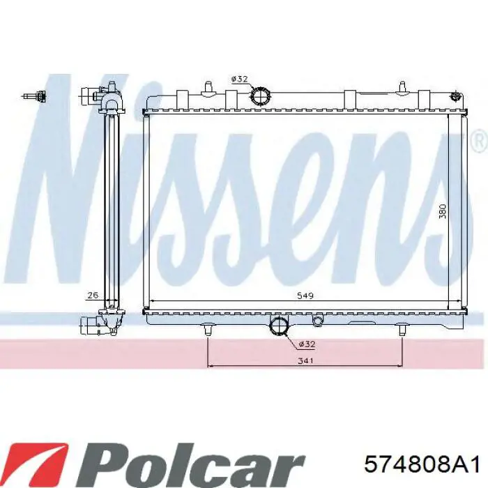 Купити 574808A1 Polcar Радіатор двигуна
